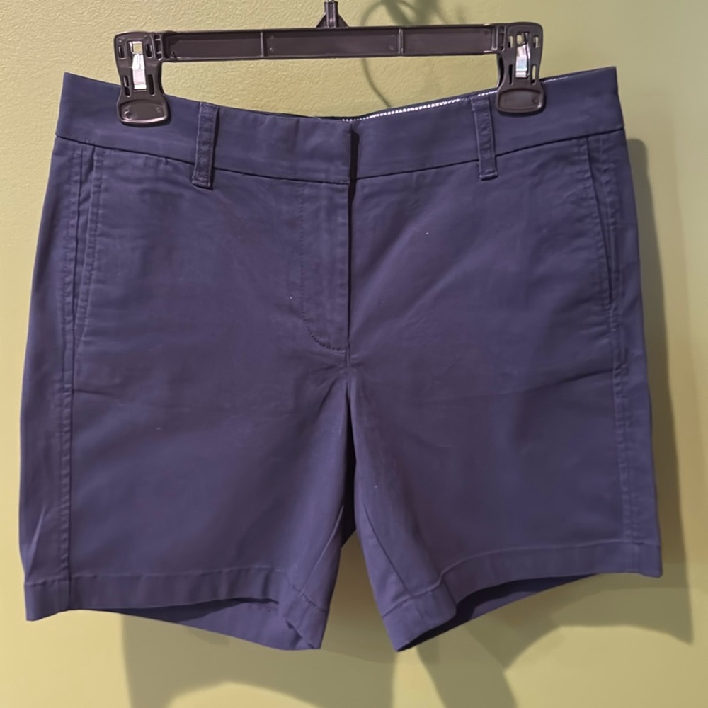 J Crew Classic Navy Women's Chino7” Shorts, NWT